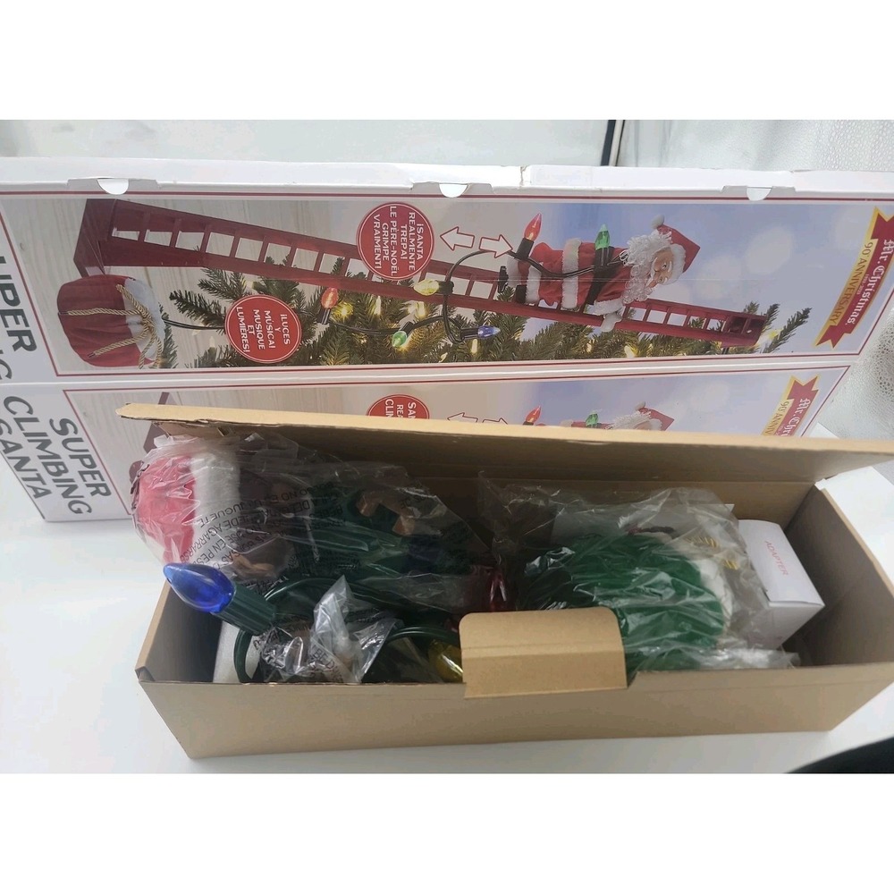 Super Climber Musical Animated Christmas Decoration 42" African American New!